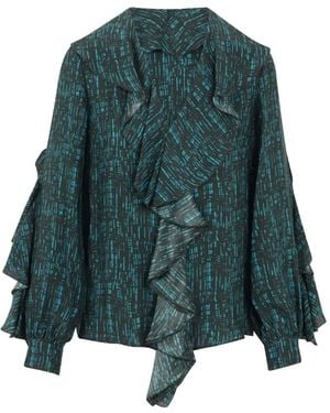 Gianluca Capannolo Ruffled Blouse - Green