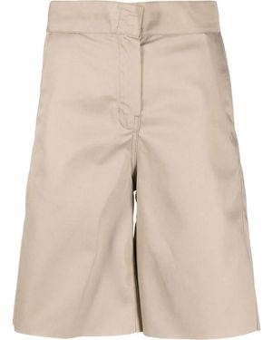 Palm Angels Reverse Waistband Knee-Length Shorts - Natural