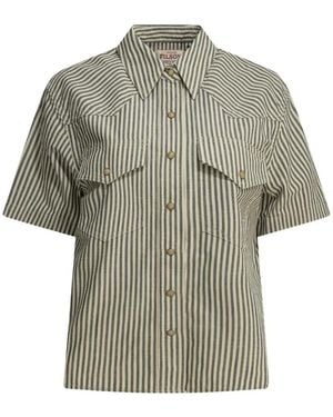 Filson Chemise Western En Coton À Rayures - Gray