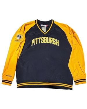 Mitchell & Ness Mlb Pittsburgh Pirates Logo-Embroidered Sweatshirt - Blue