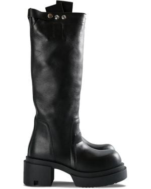 Rick Owens 75Mm Knee-High Platform Boots - Black