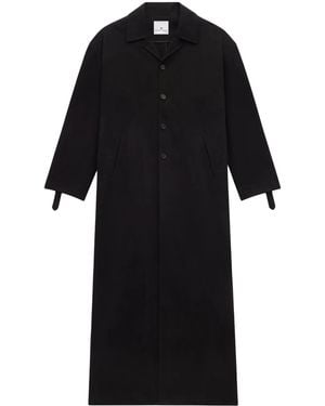 Courreges Cocoon Single-Breasted Coat - Black