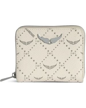 Zadig & Voltaire Portemonnee Met Monogramprint - Naturel