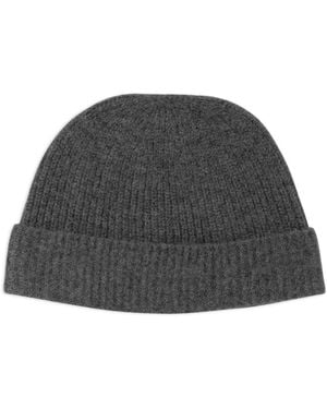 AURALEE Ribbed Beanie - Black