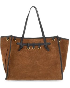 MARCELLA CLUB Marcella Suede Tote Bag - Brown