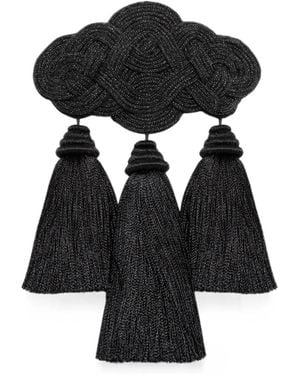 Jennifer Behr Olga Tassel-Embellished Barrette - Black