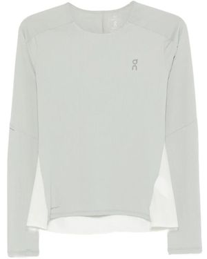 On Shoes Lg-Sleeve Performance Top - White
