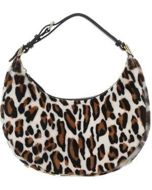Fendi Small Graphy Leopard-Print Shoulder Bag - White