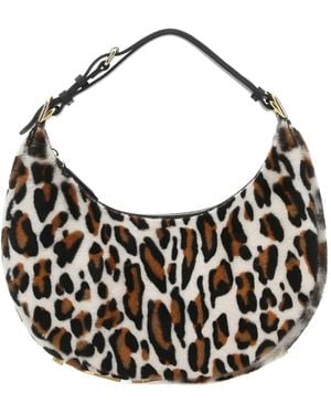 Fendi Small Graphy Leopard-Print Shoulder Bag - White