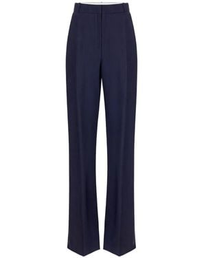 Elisabetta Franchi Pinstriped Palazzo Trousers - Blue