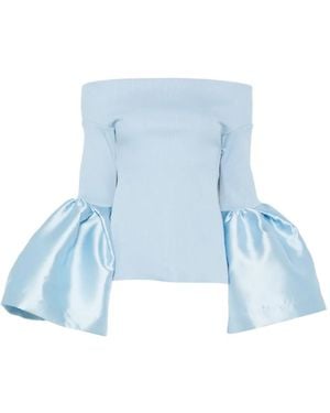 Marques'Almeida Blusa Con Hombros Descubiertos - Azul