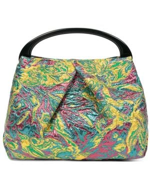 Dries Van Noten Small Print Tote Bag - Green