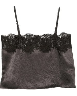 Alysi Camisole-Top Mit Spitzenbesatz - Schwarz