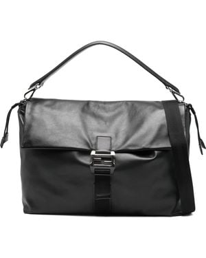 Fendi Borsa Tote Flux Grande Con Fibbia - Nero