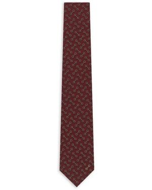 Gucci Horsebit Stropdas Met Patroon - Paars