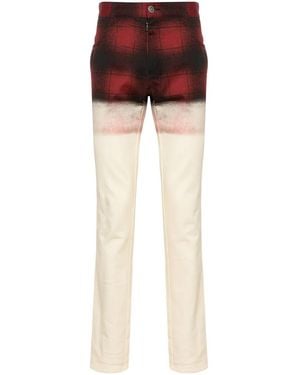Maison Margiela X Pendleton Checked Skinny Jeans - Red