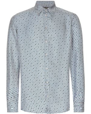 Dolce & Gabbana プリント シャツ - ブルー