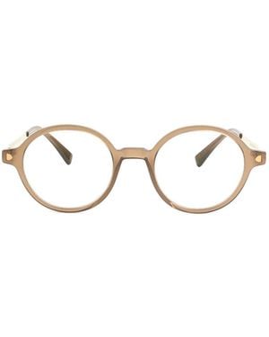 Mykita Mahsa Round-Frame Glasses - Natural