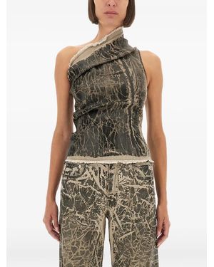 Rick Owens Athena One-Shoulder Top - Green