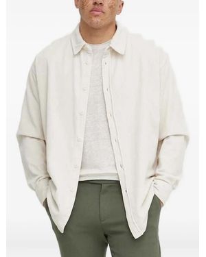 American Vintage Camicia Padow A Coste Con Bottoni - Bianco