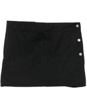 Juun.J Buttoned Paneled Skort - Black