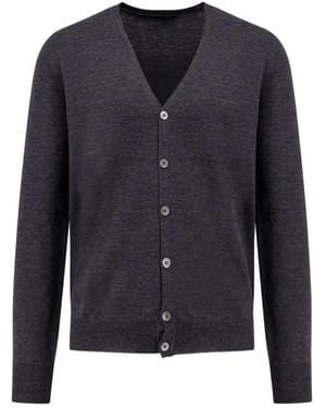 GIUUNO V-Neck Button Cardigan - Blue