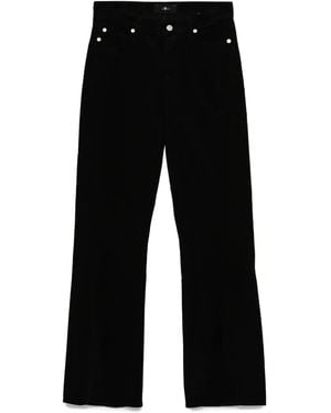 7 For All Mankind Verfraaide Straight Broek - Zwart