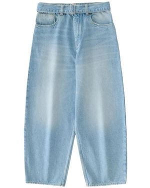 Studio Nicholson Cahun Belted Jeans - Blue