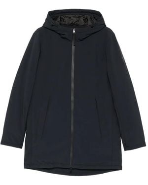 People Of Shibuya Cappotto Fuji Con Cappuccio E Zip - Blu