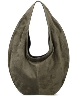 Maeden Market Leather Tote Bag - Grey