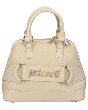 Just Cavalli Logo-Plaque Tote Bag - Natural
