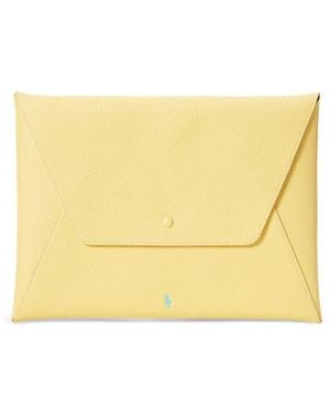 Polo Ralph Lauren Envelope Leather Pouch - イエロー