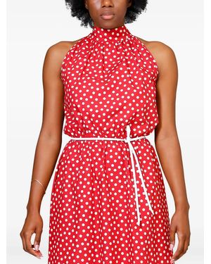CRI.DA Polka-Dot Halterneck Dress - Red