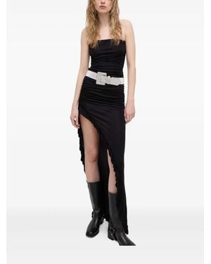 Aniye By Abito Asimmetrico Con Ruches - Nero