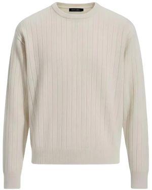 Eleventy Pull En Maille Nervurée - Blanc