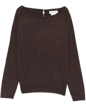 Gran Sasso Boat-Neck Top - Brown