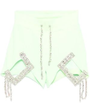 Loulou Jewel-Embellished Shorts - Green