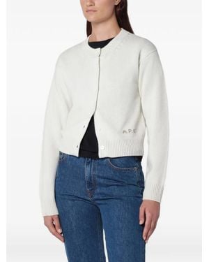A.P.C. Lila Wool Cardigan - Blue