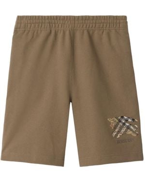 Burberry Shorts A Quadri - Neutro
