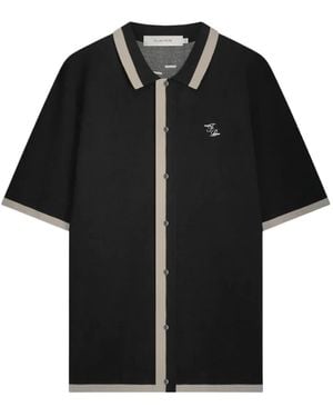 Filling Pieces Gardener Floral-Jacquard Knit Shirt - Black
