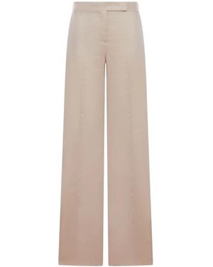 Max Mara Pantalon En Soie - Neutre