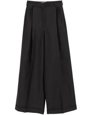 Loewe Pantaloni Con Pieghe - Nero