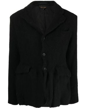 Comme des Garçons Felted-Finish Single-Breasted Blazer - Black