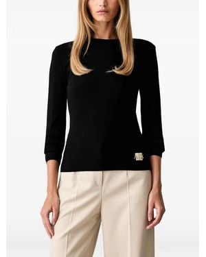 ARMANI EXCHANGE Fein Gestrickter Pullover - Schwarz