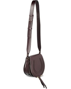 Chloé Small Marcie Saddle Leather Cross-Body Bag - Brown