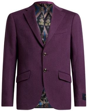 Etro Single-Breasted Blazer - Purple