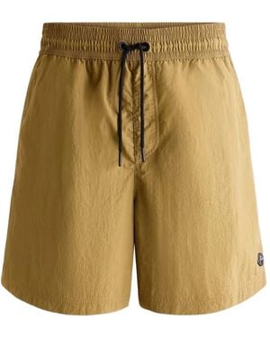 Fusalp Halfi Crinkled-Texture Swim Shorts - Yellow