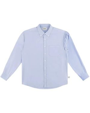 Area Deconstructed Frayed-Edge Shirt - Blue