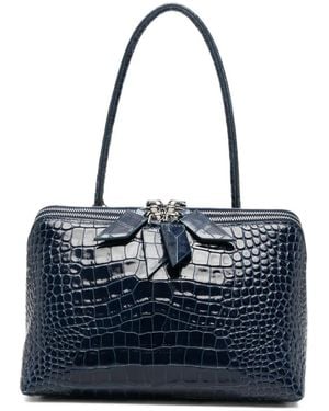 The Attico L'Altra Di Milano Leather Shoulder Bag - Blue