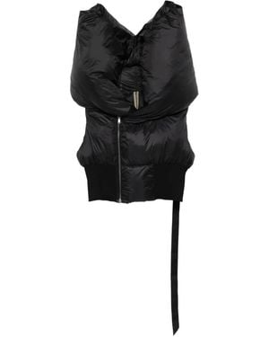 Rick Owens Padded Hooded Vest - Black
